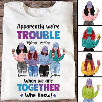 We're Trouble Besties Custom T-Shirt - Gift for Friends - Thegiftio UK