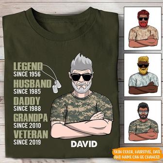 Army Veteran Custom T Shirt - Gift for Veteran Husband - Thegiftio UK