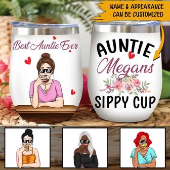 Aunt Christmas Personalized Wine Tumbler - Gift for Auntie - Thegiftio UK