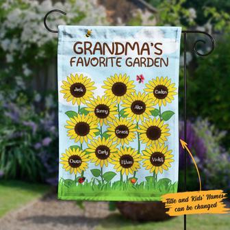Personalized Garden Flag for Grandma with Sunflowers - Thegiftio UK