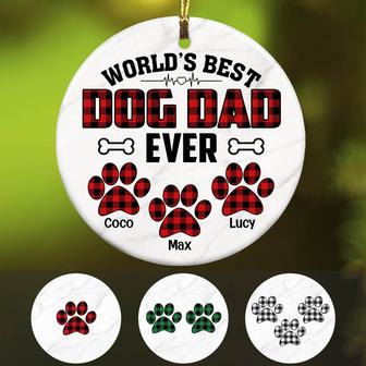Personalized World Best Dog Dad Ever Ornament - Thegiftio UK