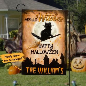 Personalized Halloween Garden Flag for Cat Lovers - Thegiftio UK