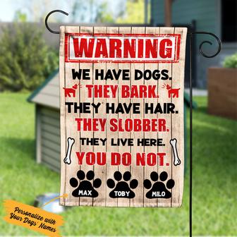 Personalized Dog Warning Garden Flag for Pet Owners - Thegiftio UK