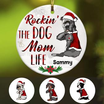 Personalized Rocking The Dog Mom Life Ornament - Thegiftio UK