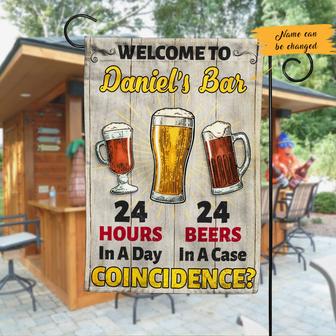 Personalized Home Bar Flag for Beer Lovers - Thegiftio UK