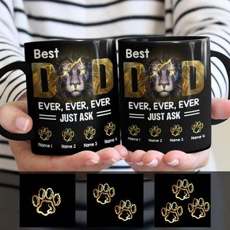 Personalized Dad Grandpa Lion Mug - Thegiftio UK