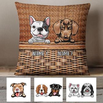 Personalized Dog Peeking Pillow TID - Thegiftio UK