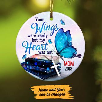 Personalized Memorial Mom Dad Butterfly Heaven Ornament OB273 99O60 - Thegiftio UK