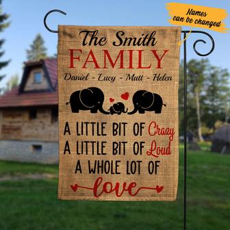 Personalized Garden Flag for Elephant Family Lovers - Thegiftio UK