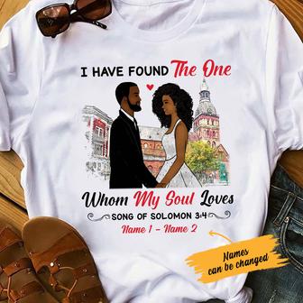 Personalized Whom My Soul Loves BWA Couple Christian T Shirt - Thegiftio UK