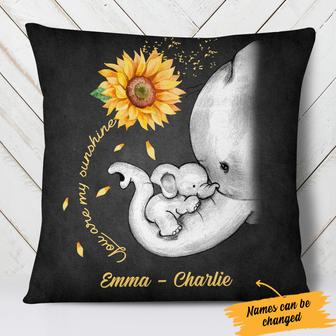 Personalized Elephant Mom Sunshine Pillow TID - Thegiftio UK