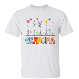 Mom Mama Grandma Flower Custom T-Shirt - Gift for Mom - Thegiftio UK