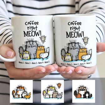 Personalized Coffee Right Meow Cat Mug - Thegiftio