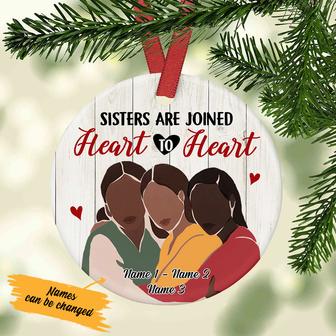 Personalized Heart To Heart BWA Friends Ornament - Thegiftio UK
