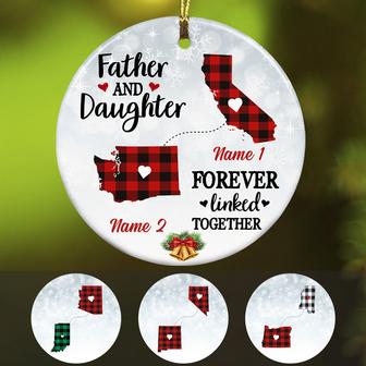 Personalized Father And Daughter Long Distance Ornament OB92 30O53 - Thegiftio UK