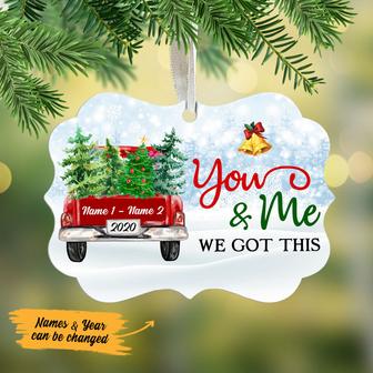 Personalized Christmas Gift For Married Couple, Christmas Vibes, Gift For Him Husband, You And Me We Got This Benelux Ornament - Thegiftio UK