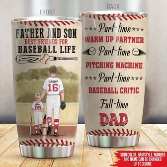 Baseball Custom Tumbler - Gift for Full Time Baseball Dads - Thegiftio UK