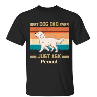 Best Dog Dad Mom Retro Walking Dog Custom T-Shirt - Gift - Thegiftio UK