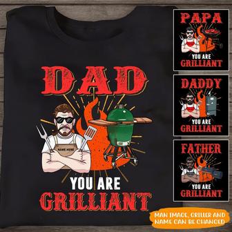 Dad You Are Grilliant Custom T Shirt - Father's Day Gift - Thegiftio UK