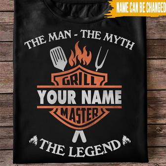 The Man The Myth Legend Custom T-Shirt - Gift for BBQ Lovers - Thegiftio UK