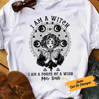 Personalized Halloween I Am A Witch White T Shirt - Thegiftio UK