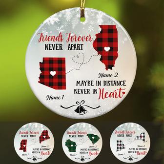 Personalized Friends Forever Long Distance Ornament SB254 85O57 - Thegiftio UK