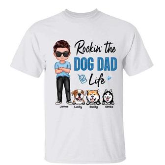 Rockin' Dog Dad Life Doll Custom T-Shirt - Father's Day Gift - Thegiftio UK