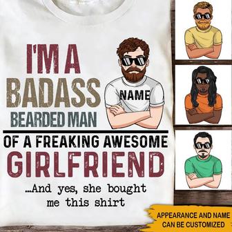 I'm A Badass Bearded Man Custom T-Shirt - Gift for Him - Thegiftio UK