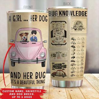 Beetle Dog Lover Custom Tumbler - Gift for Dog Lovers - Thegiftio UK