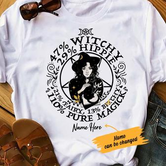 Personalized Halloween Witch Percentage T Shirt - Thegiftio UK
