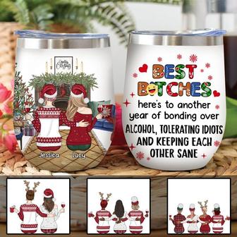 Best Friend Wine Tumbler Best Bitches Personalized Gift - Thegiftio UK