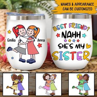 Best Friends Wine Tumbler Custom - Gift for Best Friends - Thegiftio UK