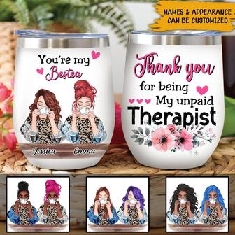 You're My Bestea Custom Wine Tumbler - Gift for Best Friends - Thegiftio UK