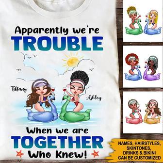 Best Friends Swimming Pool Custom T-Shirt - Gift for Besties - Thegiftio UK