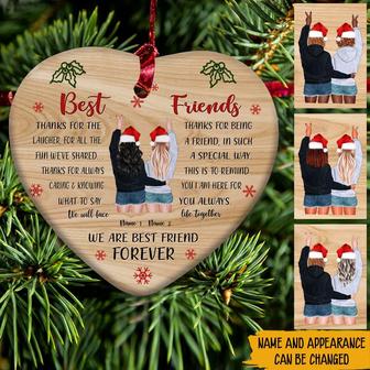 Bestie Christmas Personalized Ornament - Gift for Besties - Thegiftio UK