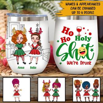 Bestie Christmas Personalized Wine Tumbler - Gift for Friend - Thegiftio UK