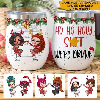 Bestie Christmas Personalized Wine Tumbler - Gift for Friend - Thegiftio UK