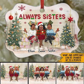Always Sisters Custom Ornament - Christmas Gift for Besties - Thegiftio UK