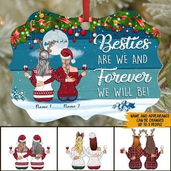 Besties Are We And Forever We Will Be Custom Ornament - Thegiftio UK