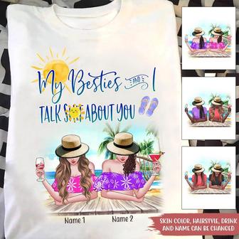 My Bestie And I Talk Shit Custom T-Shirt - Gift for Bestie - Thegiftio UK