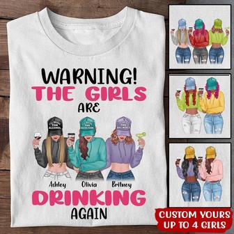 Girls Drinking Again Custom T Shirt - Gift for Best Friends - Thegiftio UK