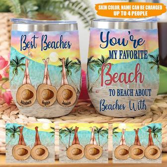 Bestie Custom Tumbler My Favorite Beach - Best Friends Gift - Thegiftio UK