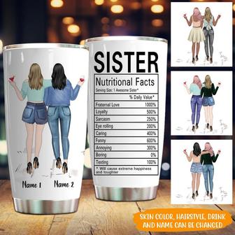 Bestie Tumbler Custom Nutrition Facts - Gift for Sisters - Thegiftio UK