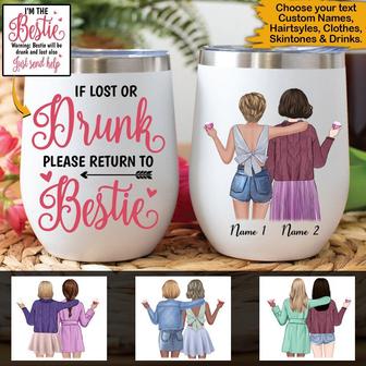 Bestie Custom Wine Mug - Gift for Best Friends Forever - Thegiftio UK