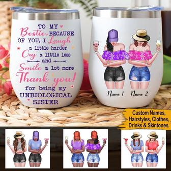Bestie Custom Wine Mug - Gift for Unbiological Sister - Thegiftio UK