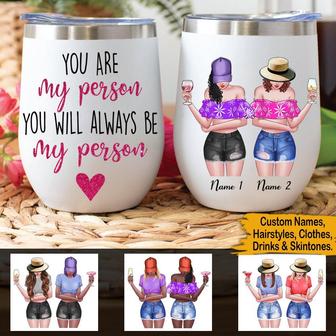 Bestie Custom Wine Mug Personalized Tumbler - Thegiftio UK