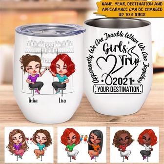Apparently We're Trouble Custom Wine Tumbler - Thegiftio UK