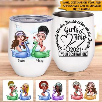 Apparently We're Trouble Custom Wine Tumbler - Thegiftio UK