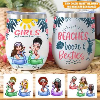 Bestie Wine Tumbler Custom - Gift for Best Friends - Thegiftio UK