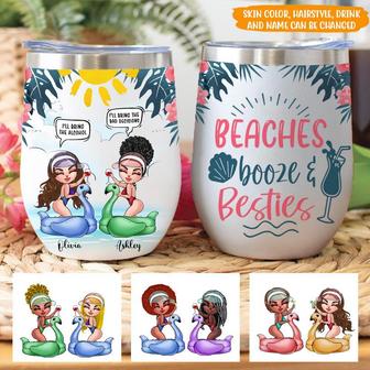 Bestie Custom Wine Tumbler - Gift for Best Friends - Thegiftio UK